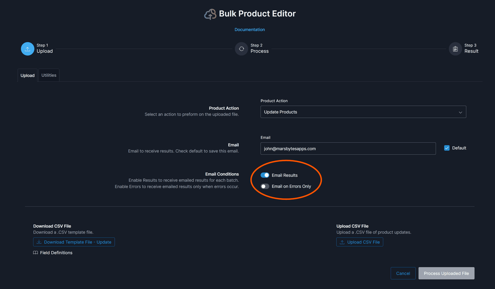 Configure email notifications