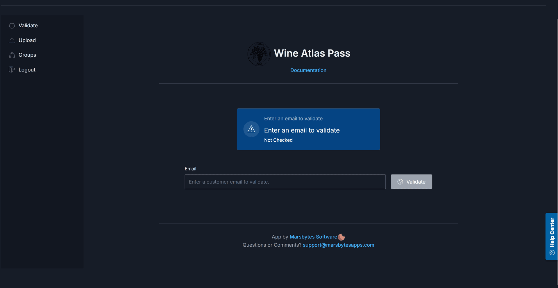 Manual validation form