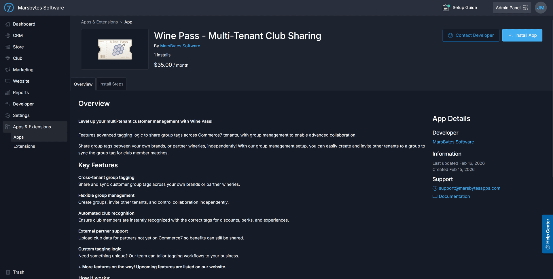 Installing Wine Pass