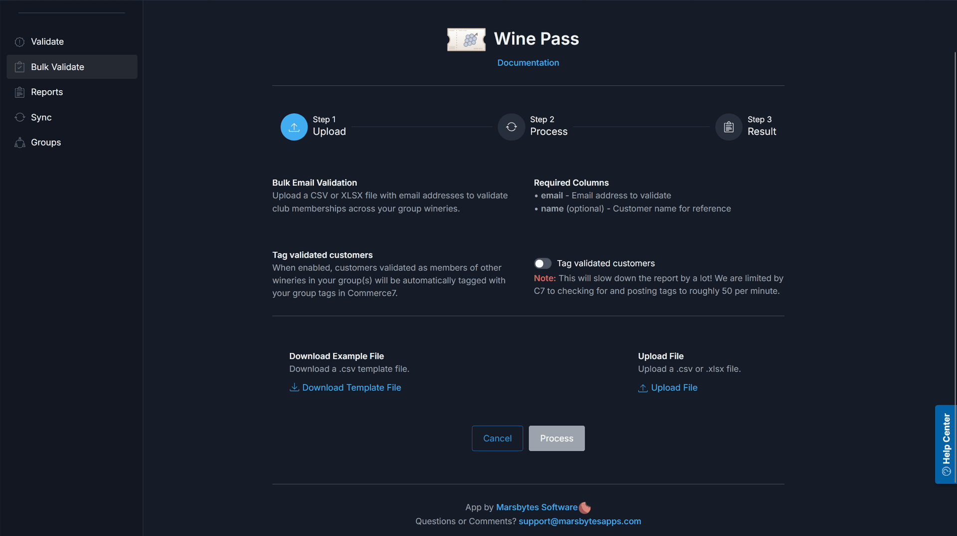 Bulk validate, report, and tag