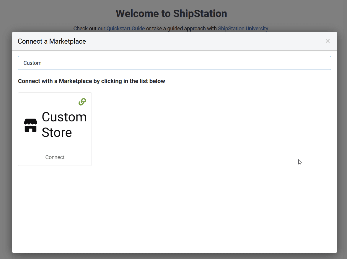 Search for Custom Store
